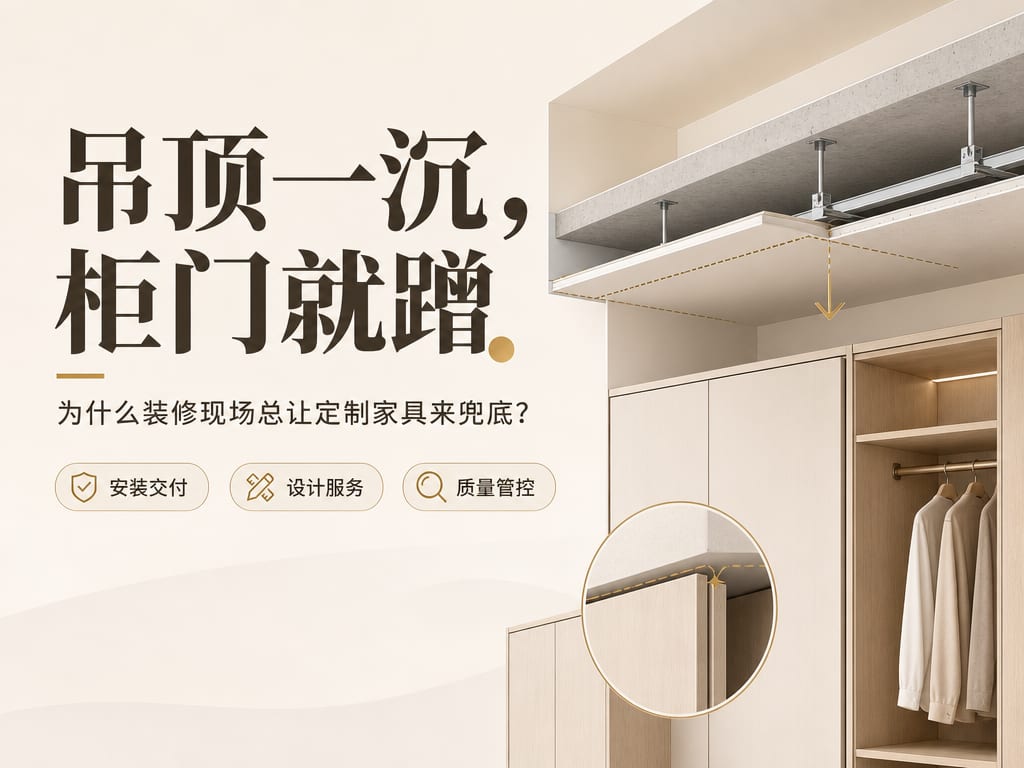 吊顶一沉,柜门就蹭:为什么装修现场总让定制家具来兜底?