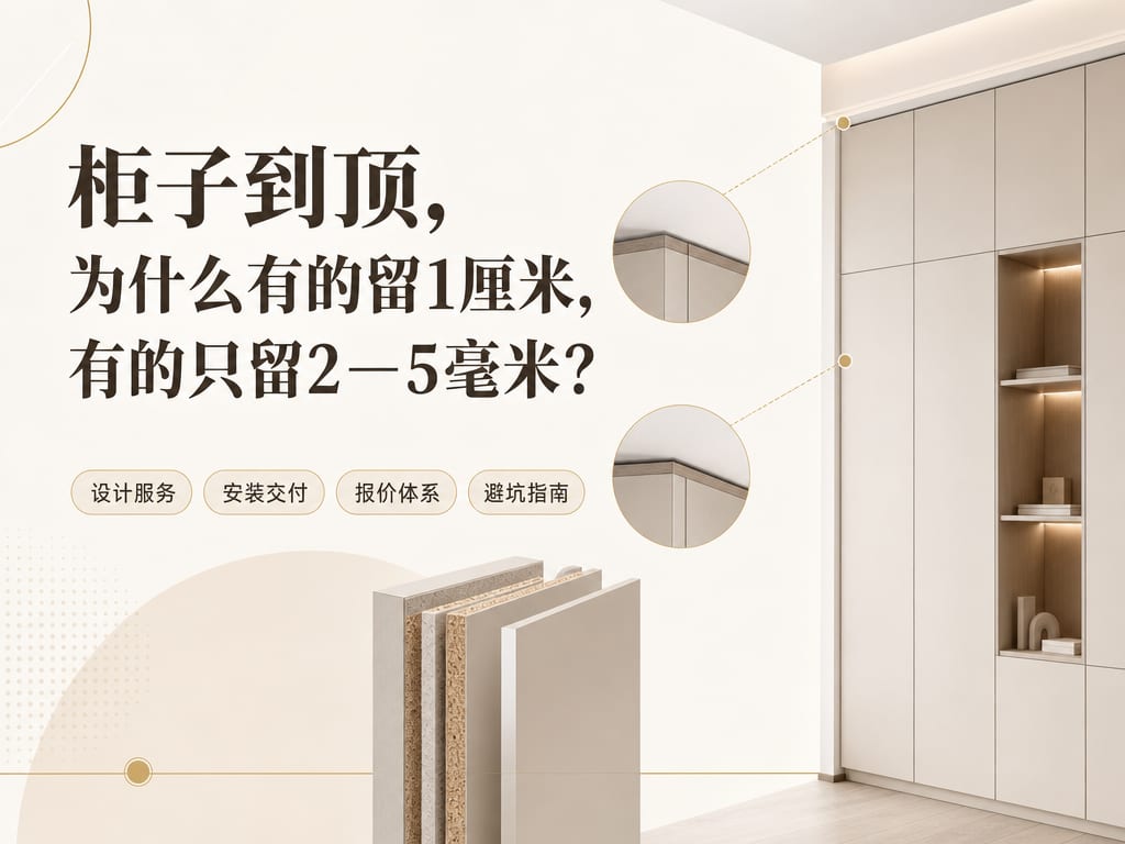 柜子到顶,为什么有的留1厘米,有的只留2—5毫米?