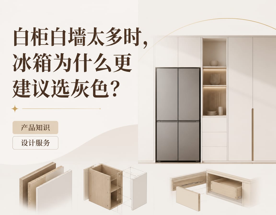 白柜白墙太多时，冰箱为什么更建议选灰色？