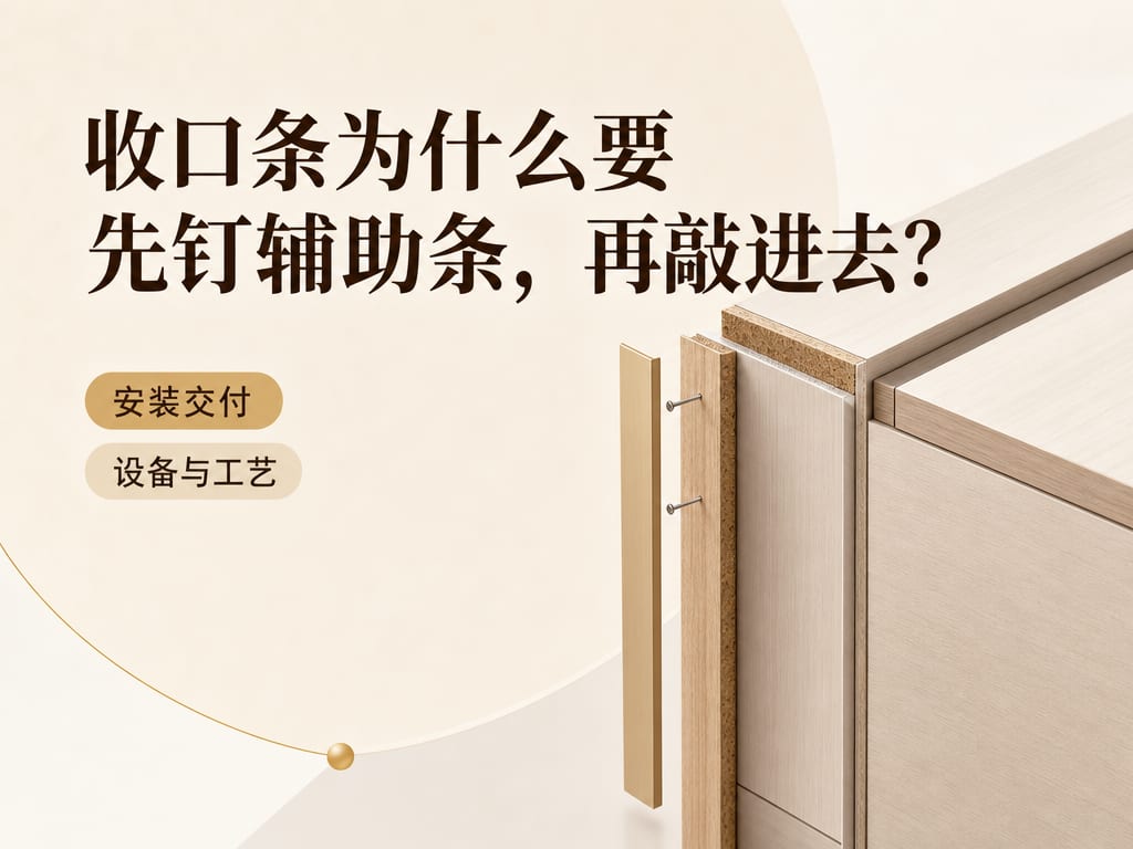 收口条为什么要先钉辅助条,再敲进去?