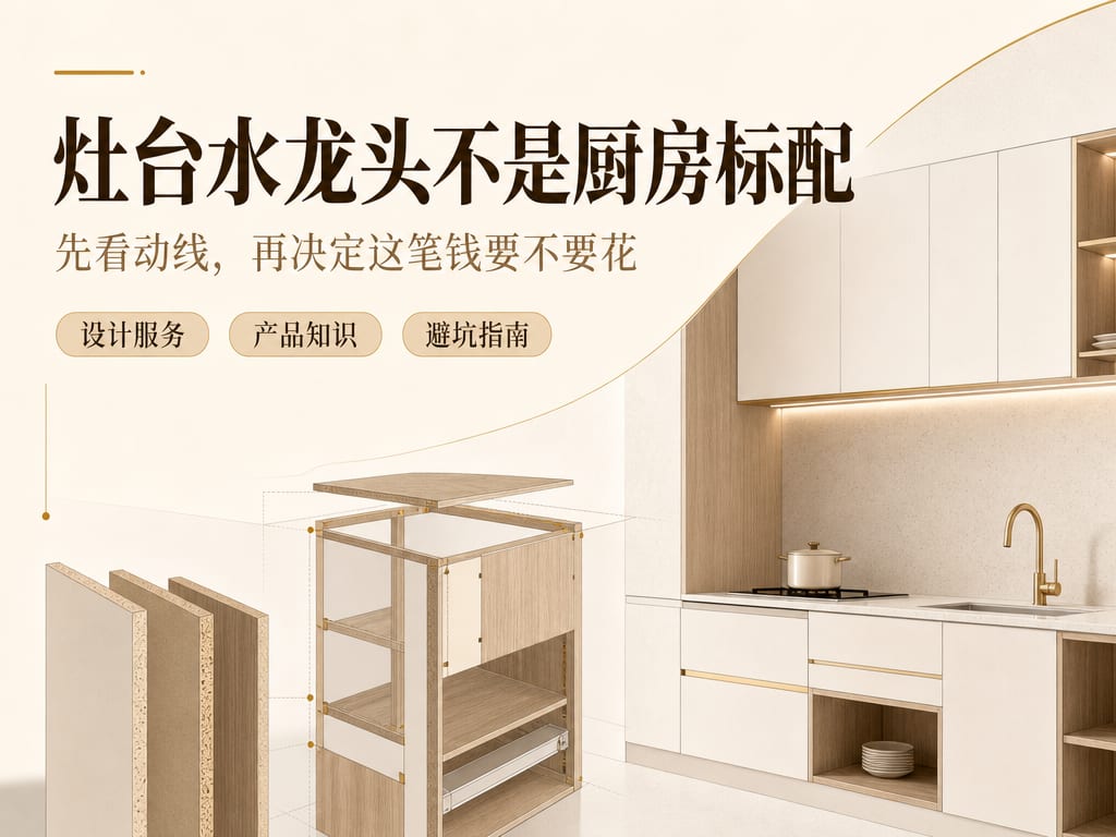 灶台水龙头不是厨房标配：先看动线，再决定这笔钱要不要花