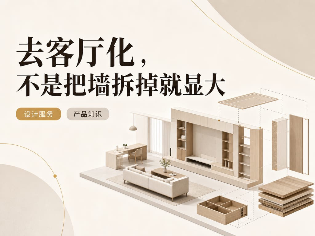 去客厅化，不是把墙拆掉就显大