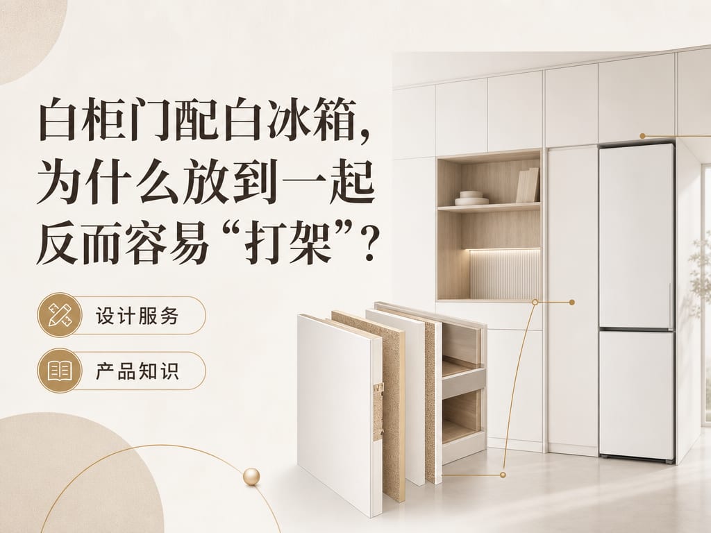 白柜门配白冰箱，为什么放到一起反而容易“打架”？