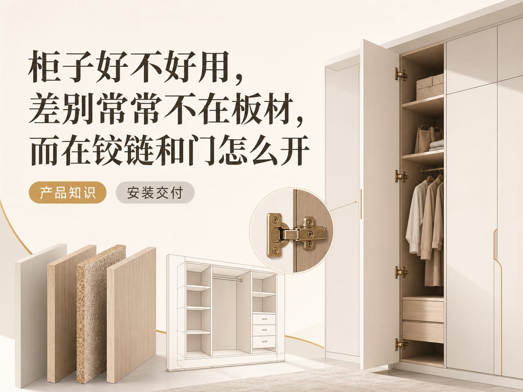 柜子好不好用，差别常常不在板材，而在铰链和门怎么开
