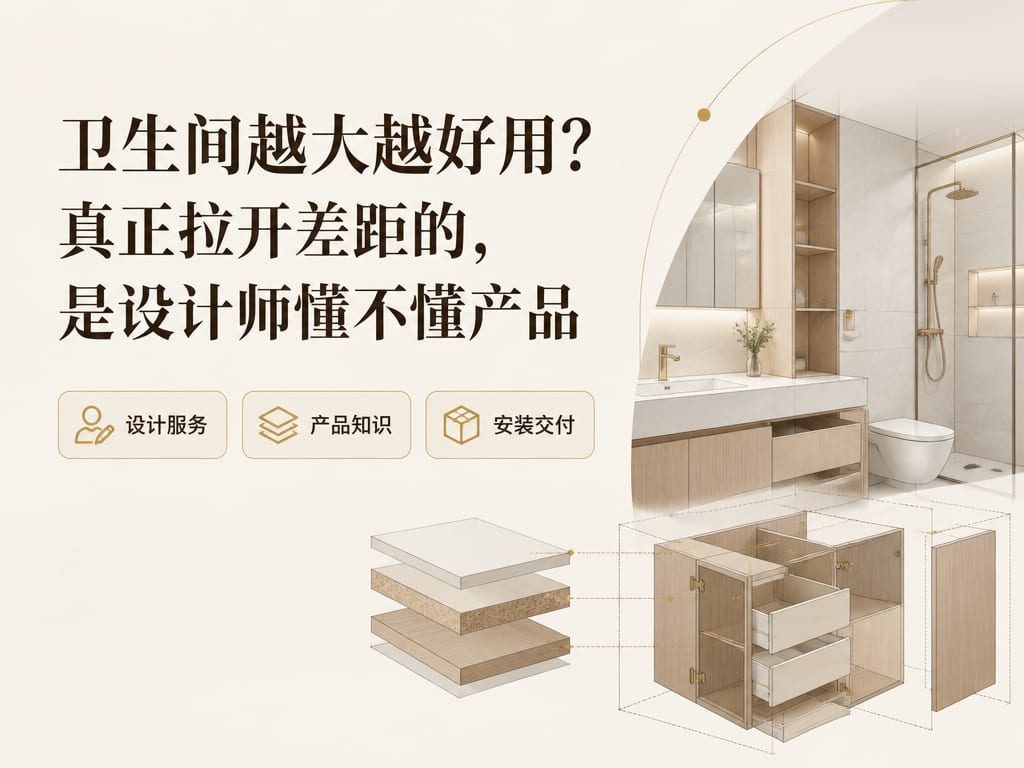 卫生间越大越好用?真正拉开差距的,是设计师懂不懂产品