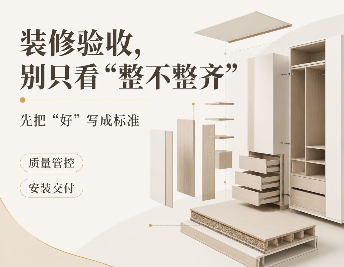 装修验收,别只看“整不整齐”:先把“好”写成标准