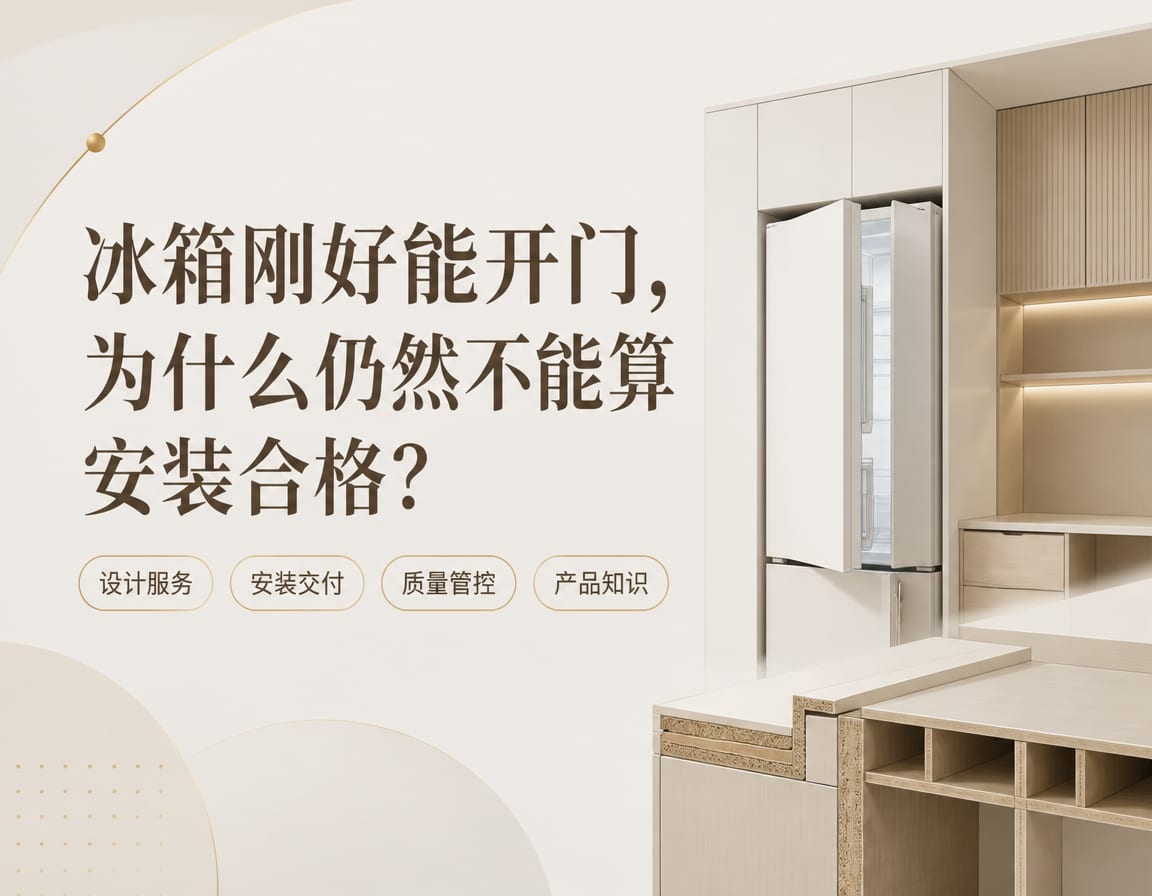 冰箱刚好能开门，为什么仍然不能算安装合格？