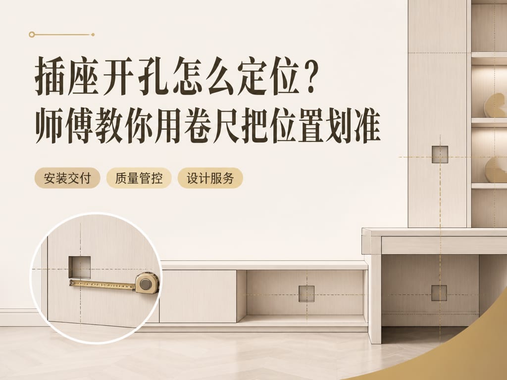 插座开孔怎么定位？师傅教你用卷尺把位置划准