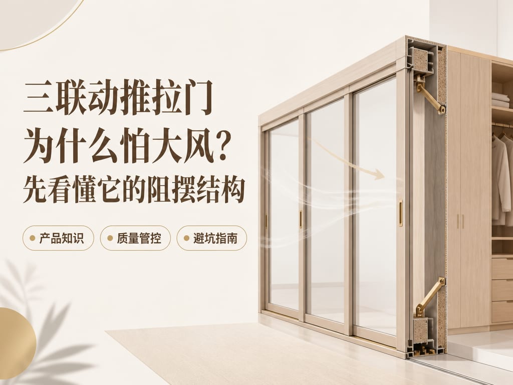 三联动推拉门为什么怕大风？先看懂它的阻摆结构