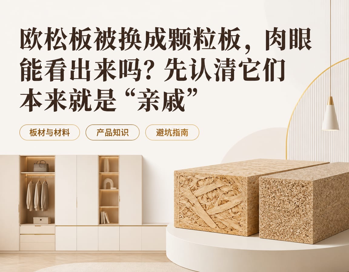 欧松板被换成颗粒板，肉眼能看出来吗？先认清它们本来就是“亲戚”