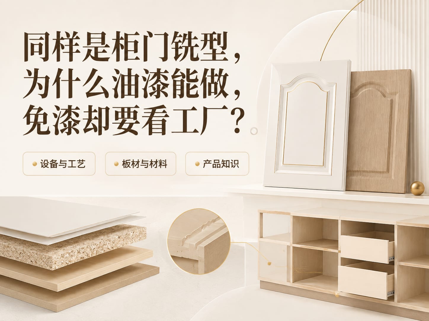 同样是柜门铣型，为什么油漆能做，免漆却要看工厂？