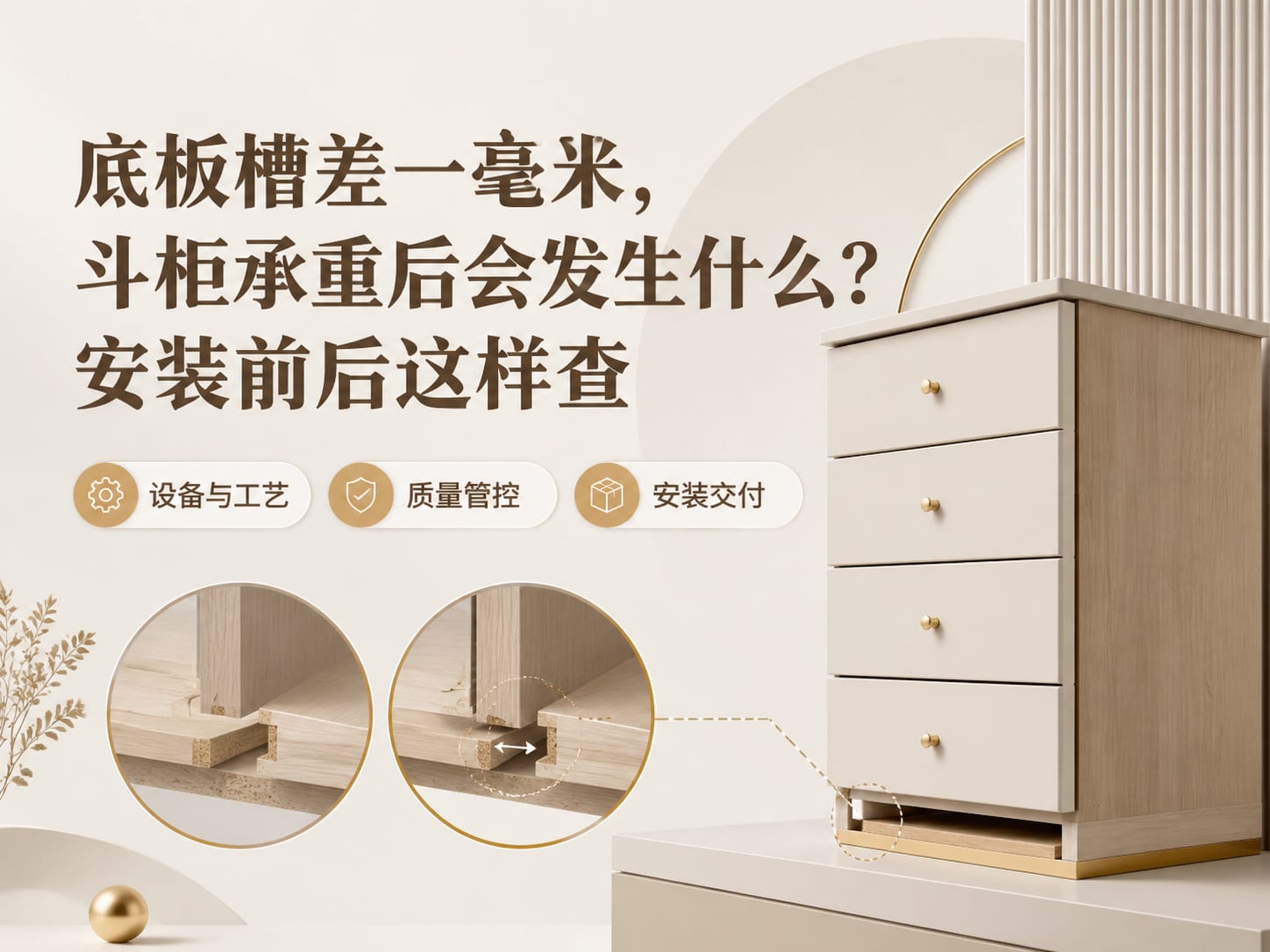 底板槽差一毫米，斗柜承重后会发生什么？安装前后这样查
