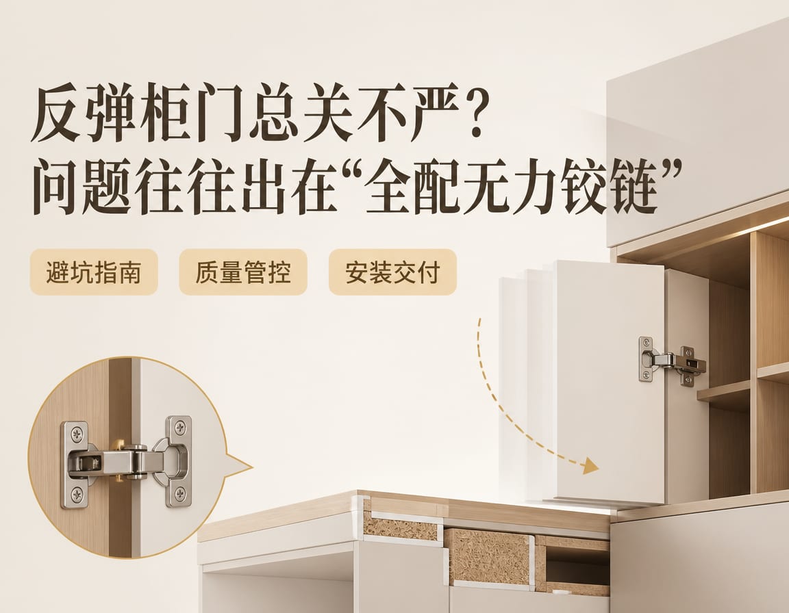 反弹柜门总关不严？问题往往出在“全配无力铰链”