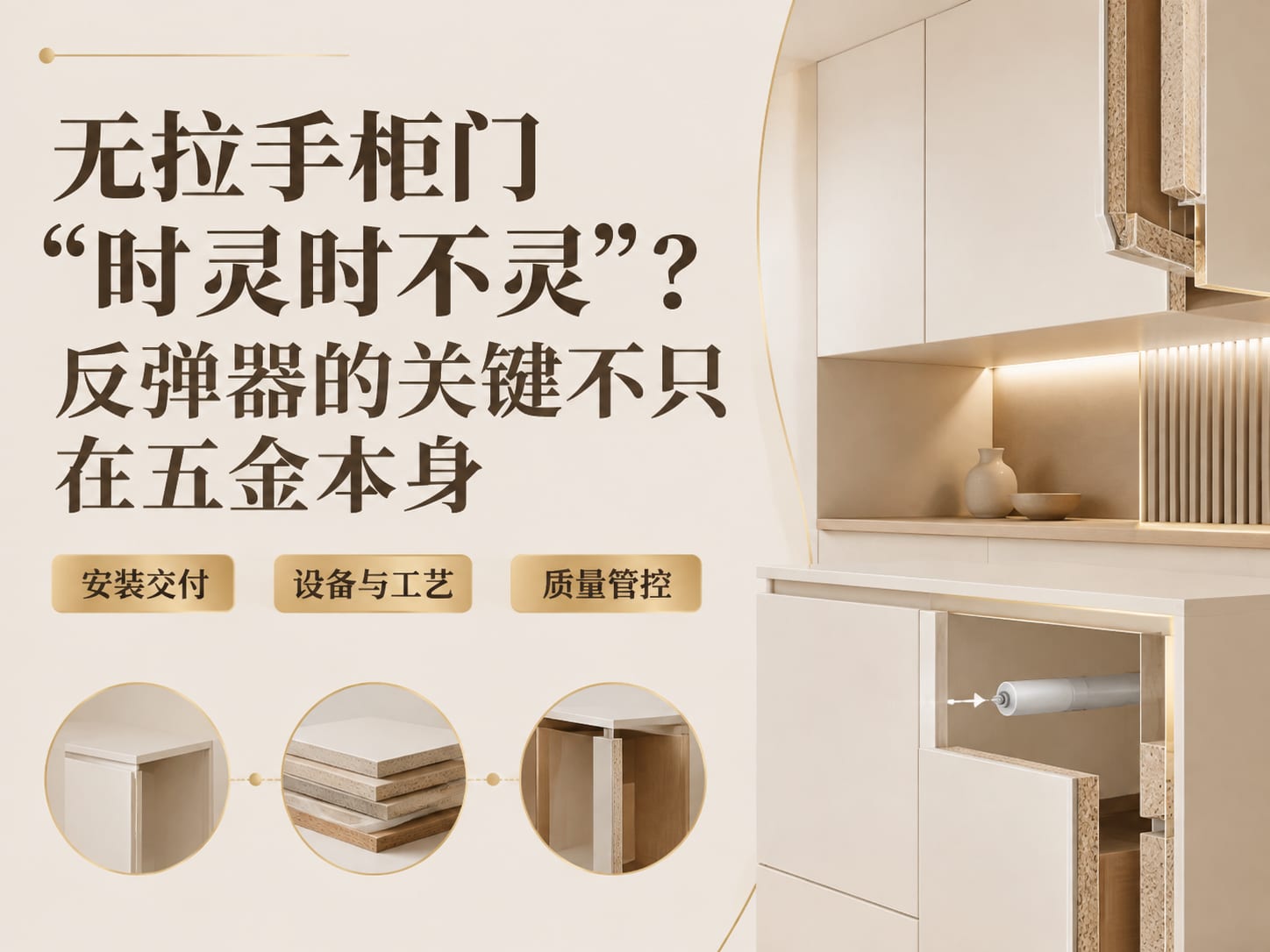 无拉手柜门“时灵时不灵”？反弹器的关键不只在五金本身