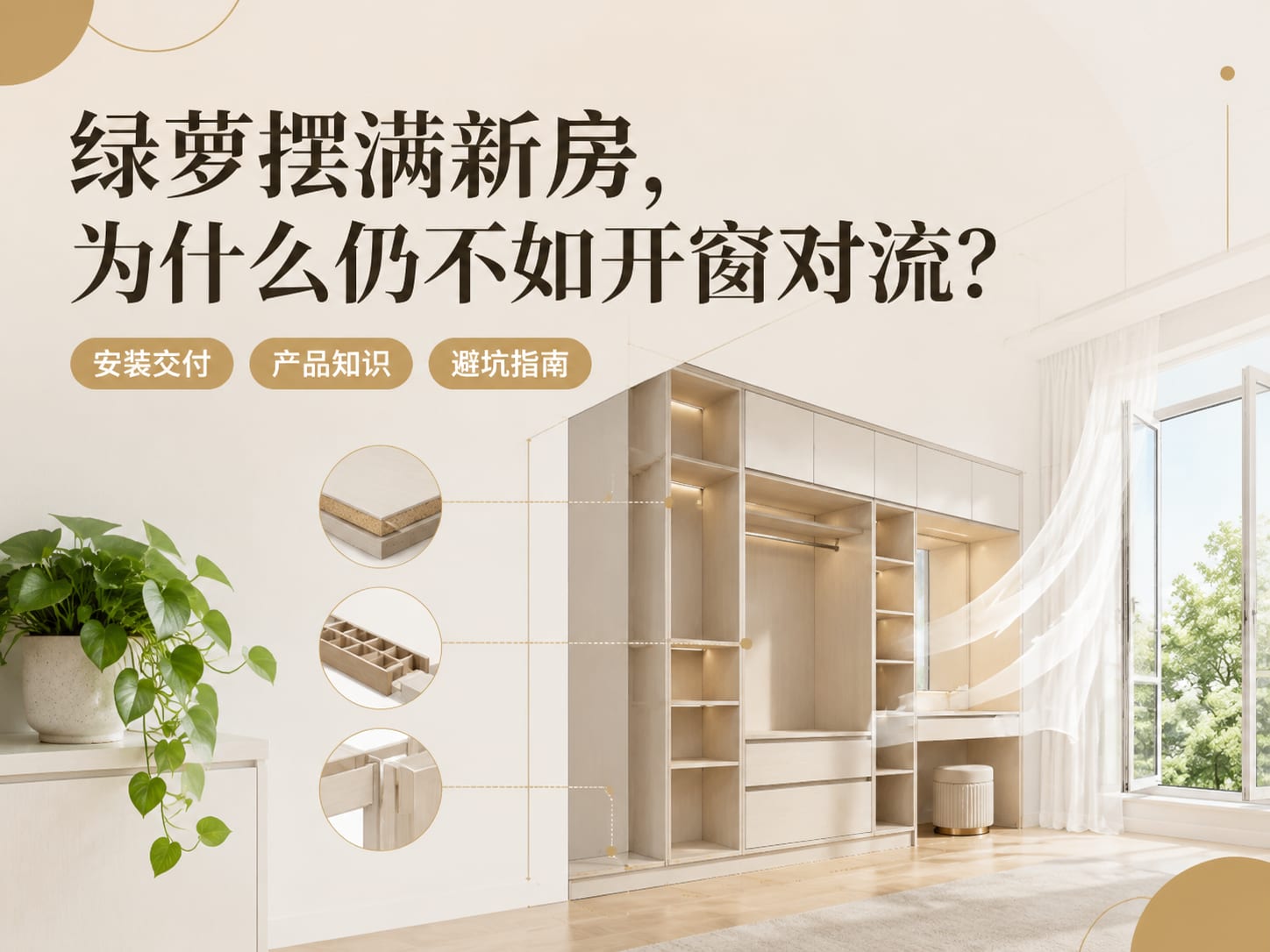 绿萝摆满新房，为什么仍不如开窗对流？
