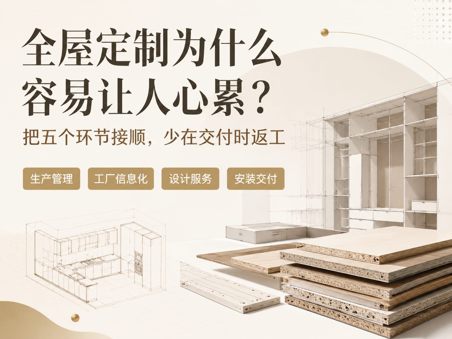 全屋定制为什么容易让人心累？把五个环节接顺，少在交付时返工