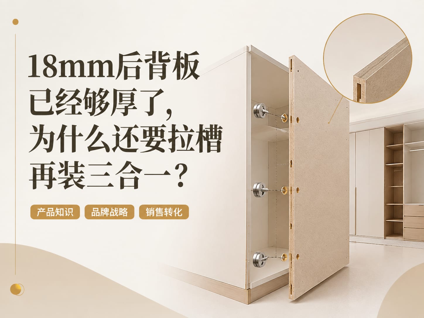 18mm后背板已经够厚了，为什么还要拉槽再装三合一？