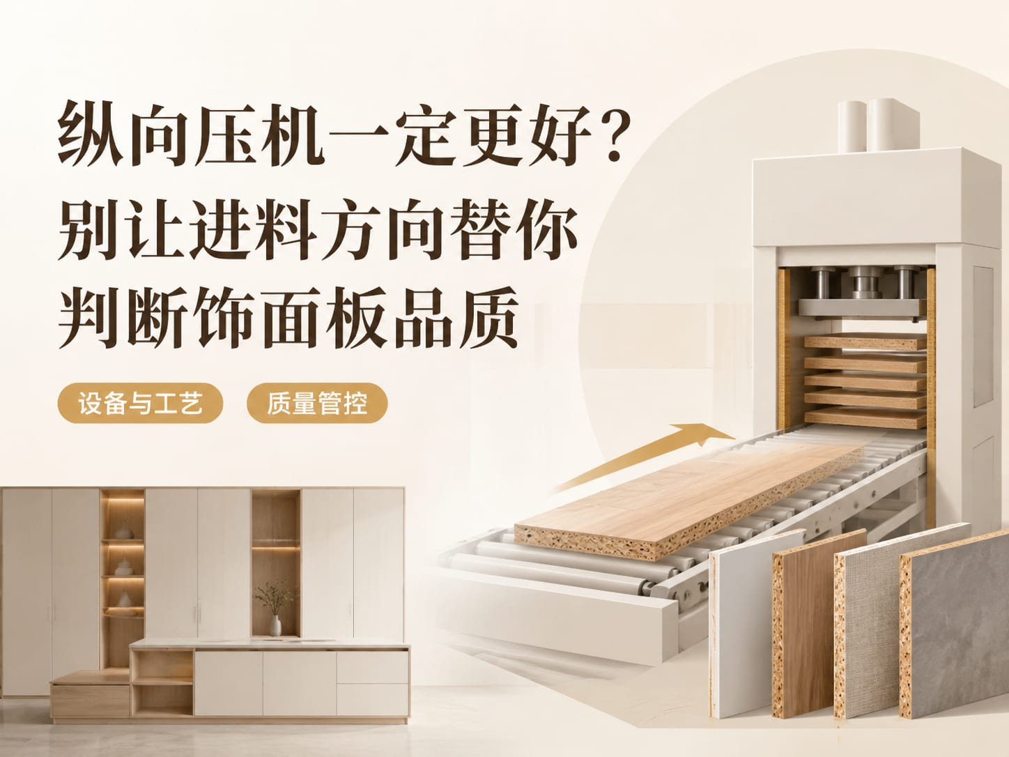 纵向压机一定更好？别让进料方向替你判断饰面板品质
