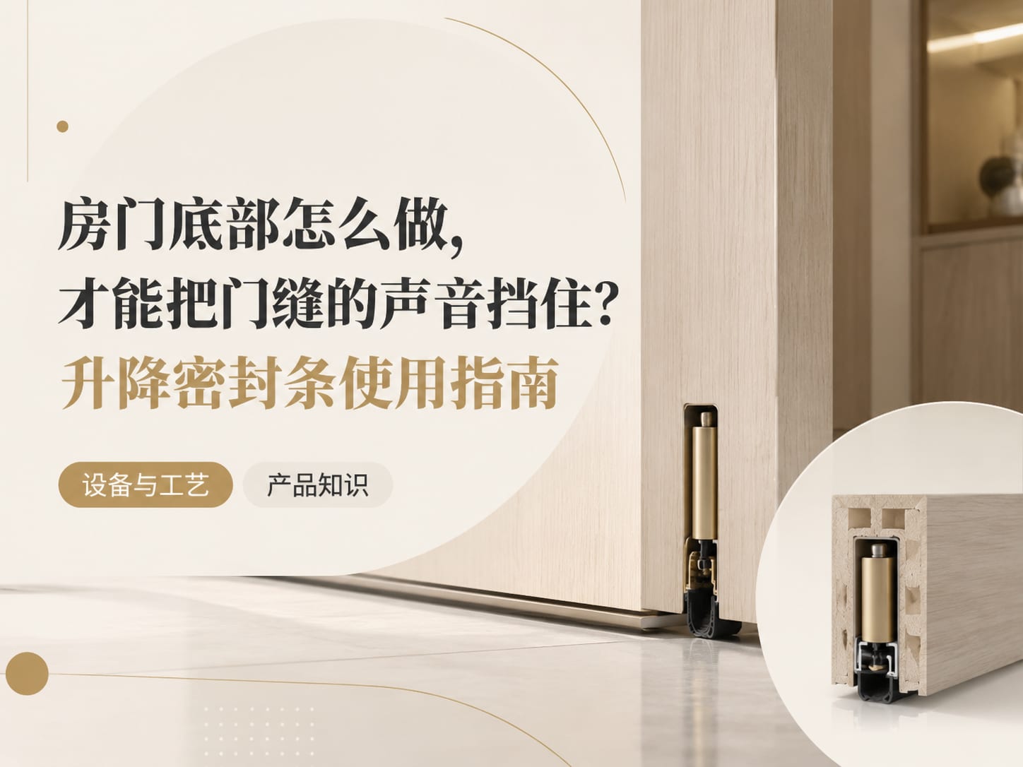 房门底部怎么做，才能把门缝的声音挡住？升降密封条使用指南