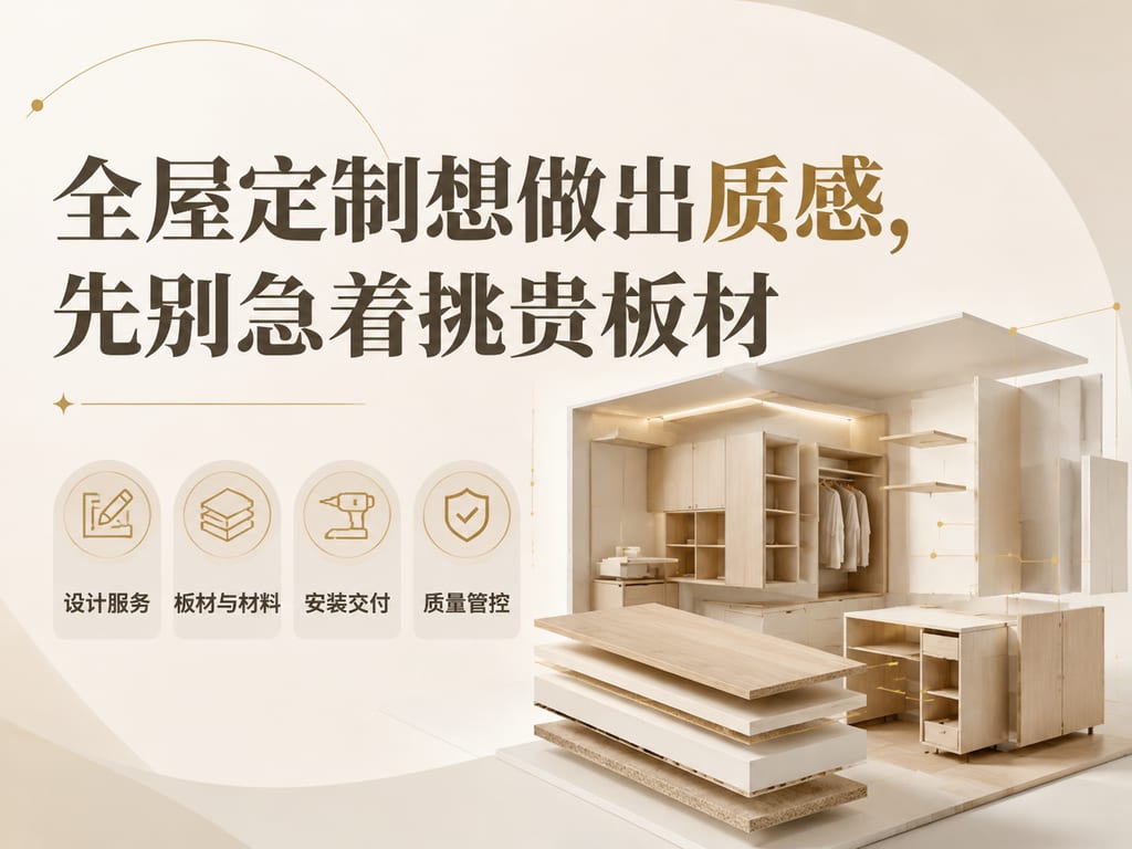 全屋定制想做出质感，先别急着挑贵板材