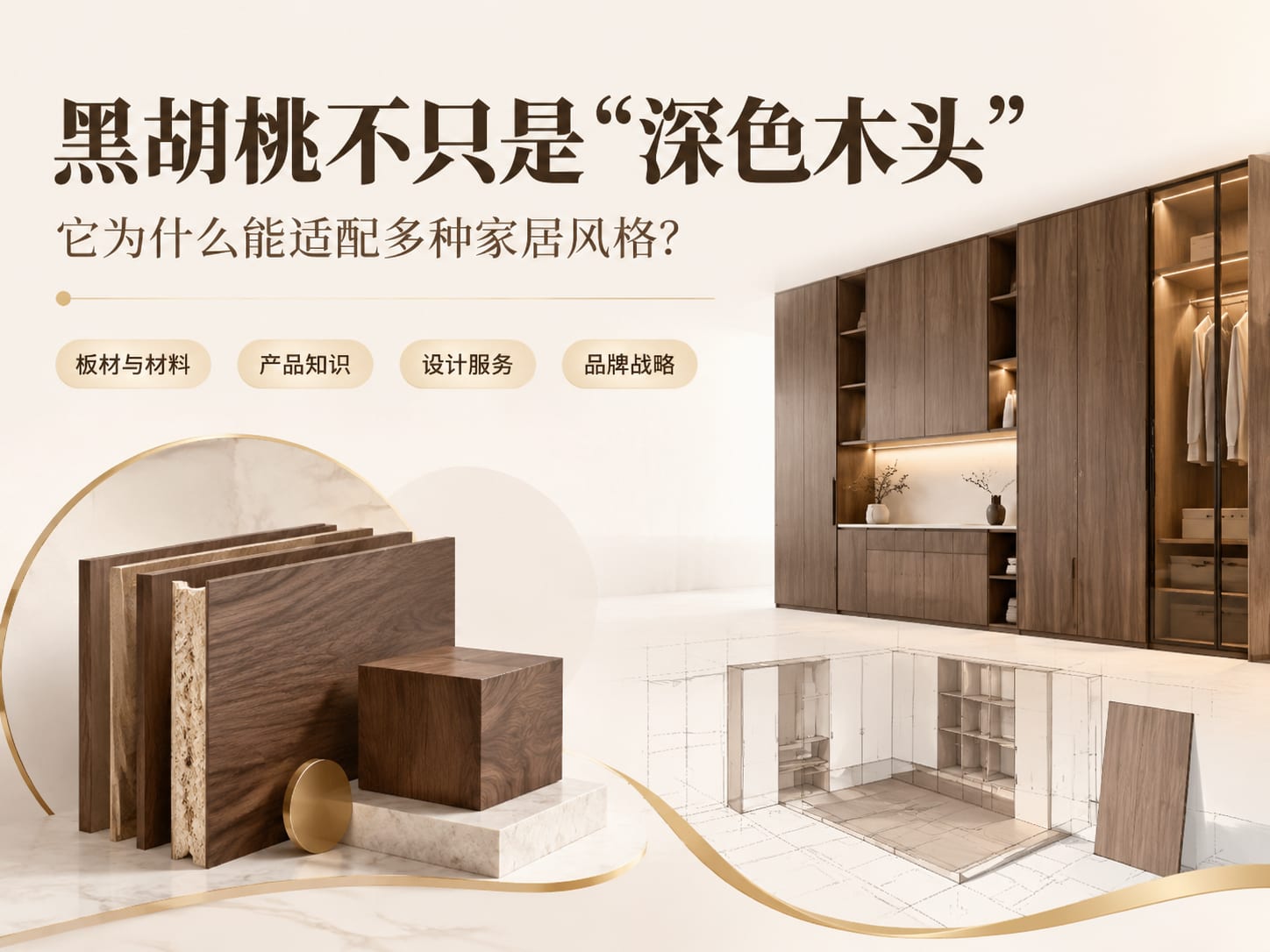 黑胡桃不只是“深色木头”:它为什么能适配多种家居风格?