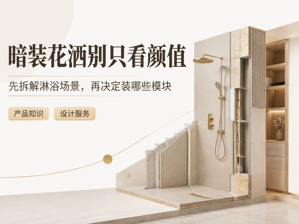 暗装花洒别只看颜值：先拆解淋浴场景，再决定装哪些模块