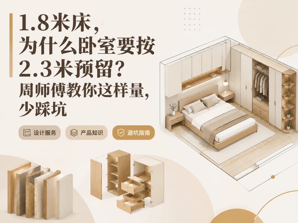 1.8米床，为什么卧室要按2.3米预留？周师傅教你这样量，少踩坑