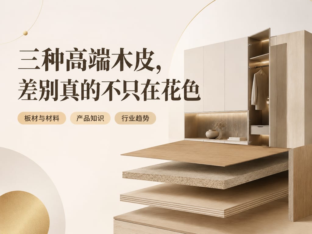 三种高端木皮，差别真的不只在花色