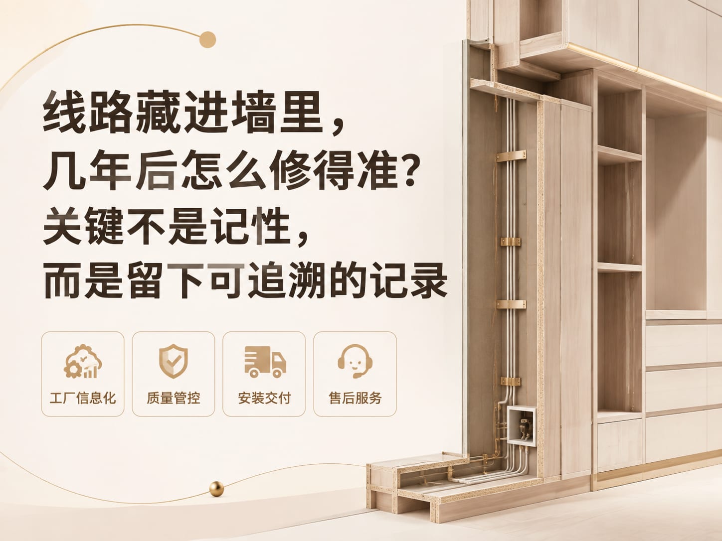 线路藏进墙里,几年后怎么修得准?关键不是记性,而是留下可追溯的记录