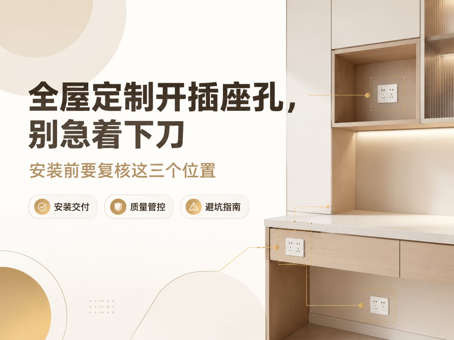 全屋定制开插座孔，别急着下刀：安装前要复核这三个位置