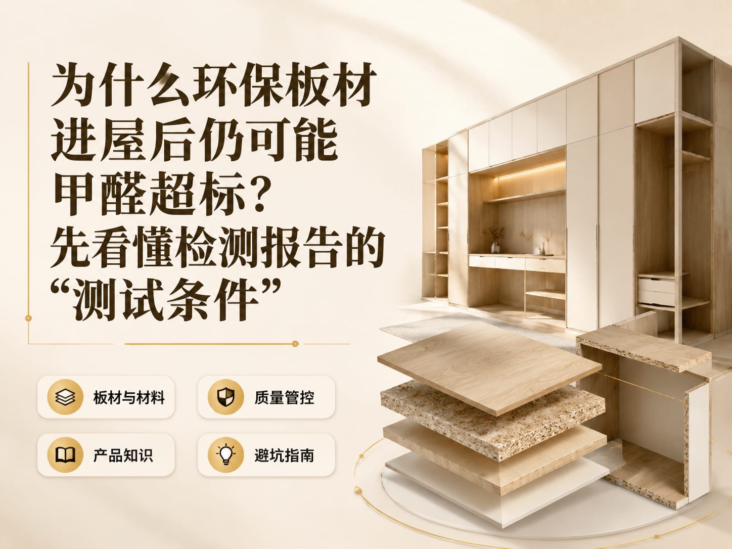 为什么环保板材进屋后仍可能甲醛超标?先看懂检测报告的“测试条件”