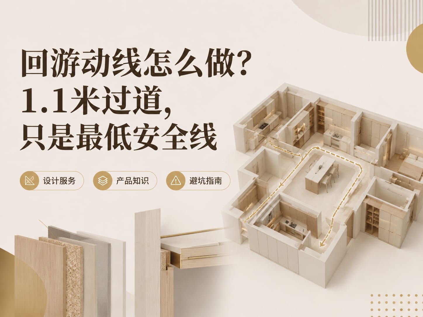 回游动线怎么做？1.1米过道，只是最低安全线