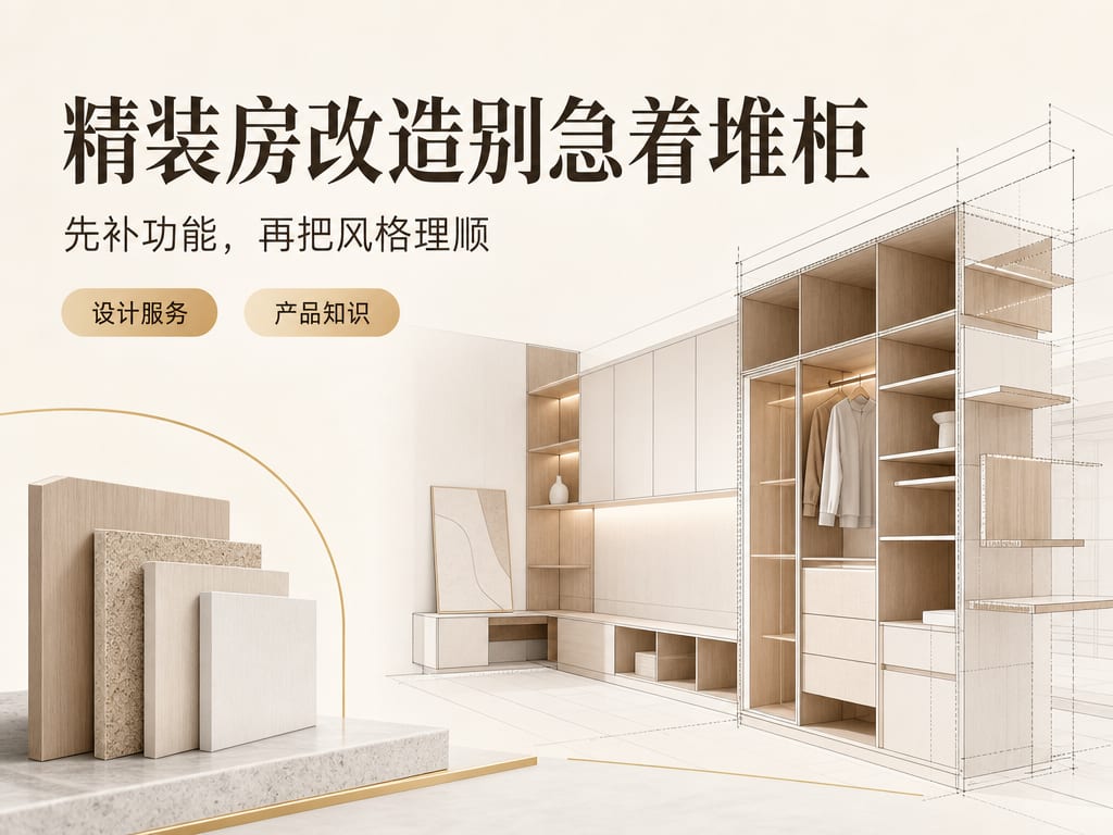精装房改造别急着堆柜：先补功能，再把风格理顺