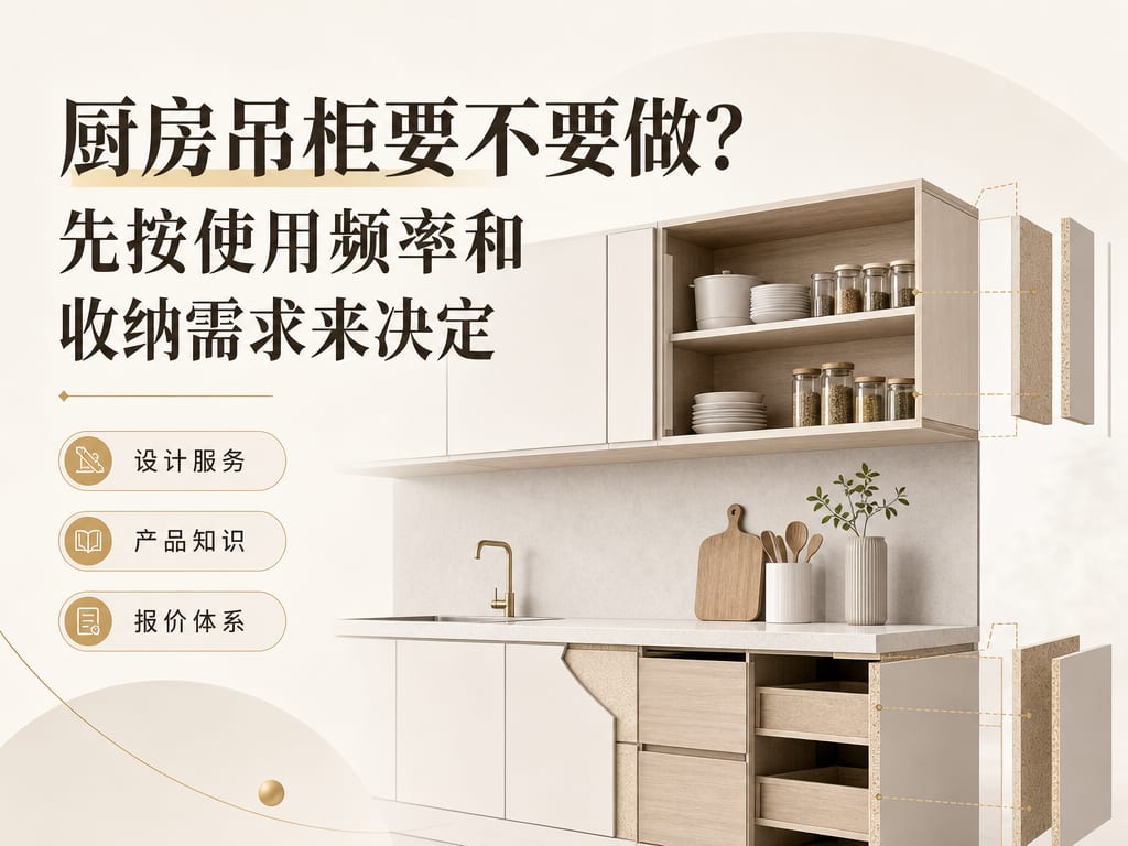 厨房吊柜要不要做？先按使用频率和收纳需求来决定