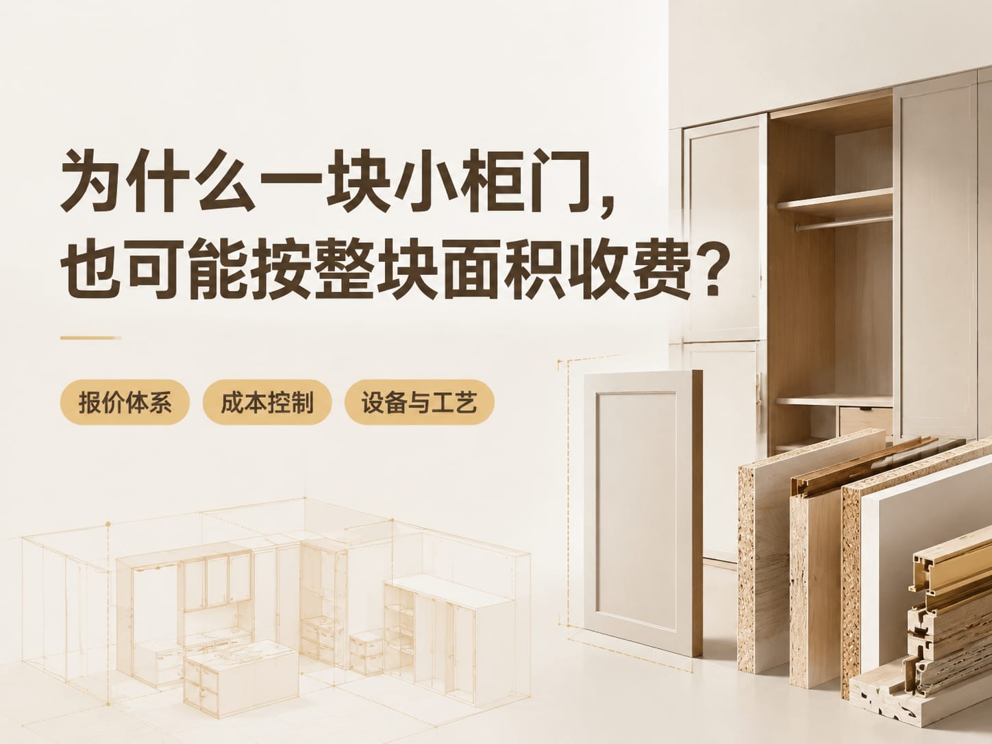 为什么一块小柜门,也可能按整块面积收费?