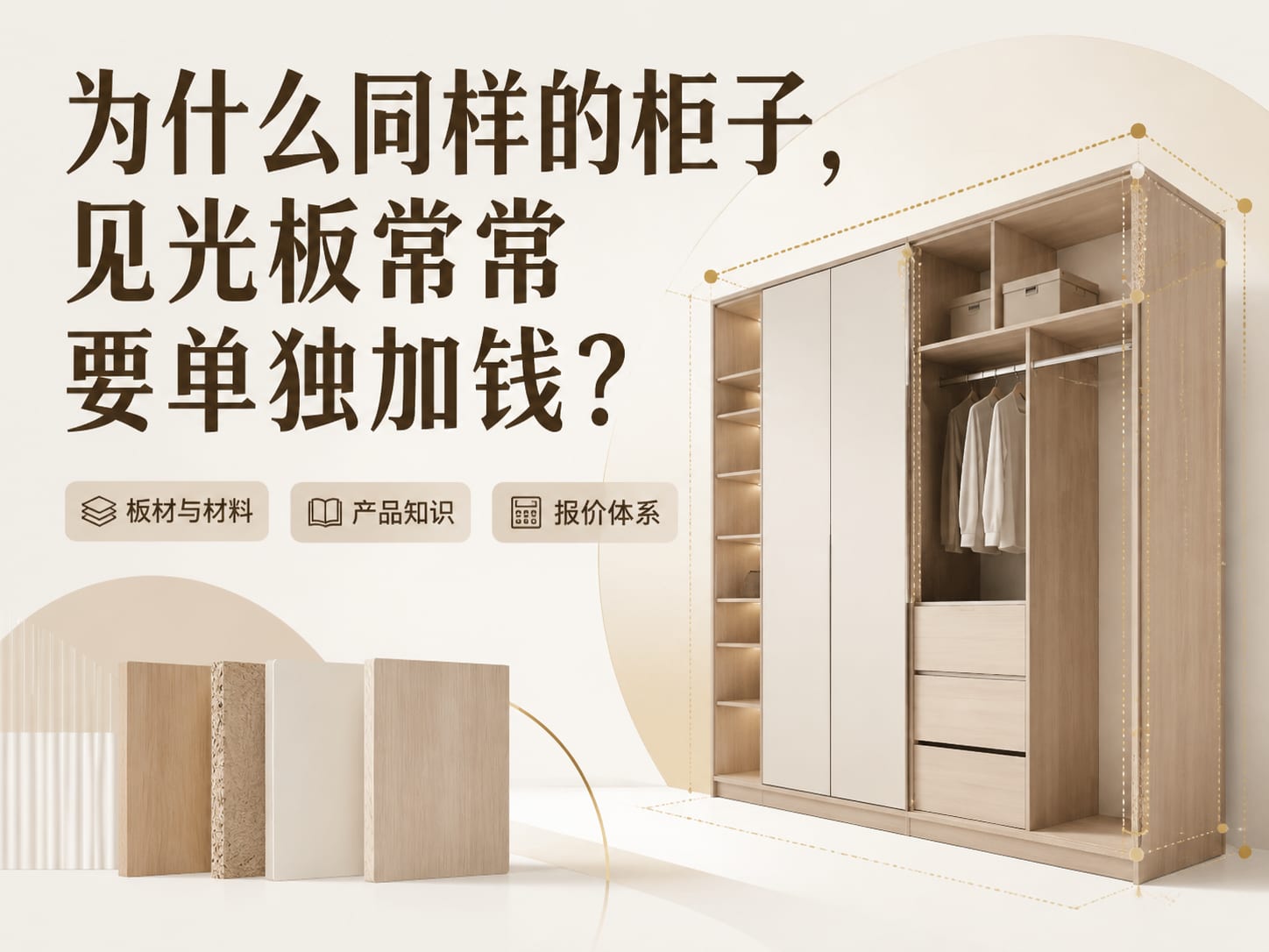 为什么同样的柜子，见光板常常要单独加钱？