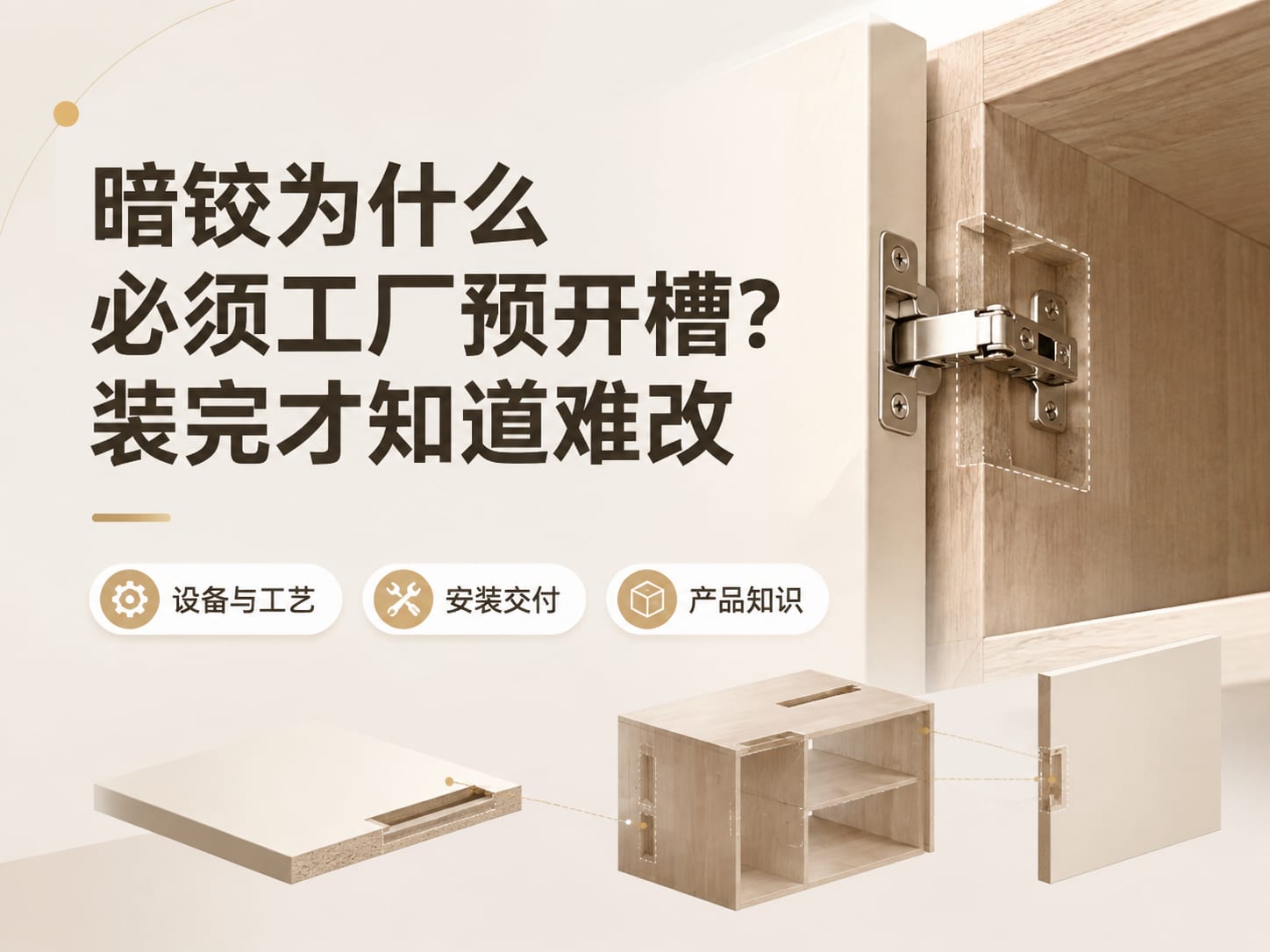 暗铰为什么必须工厂预开槽?装完才知道难改