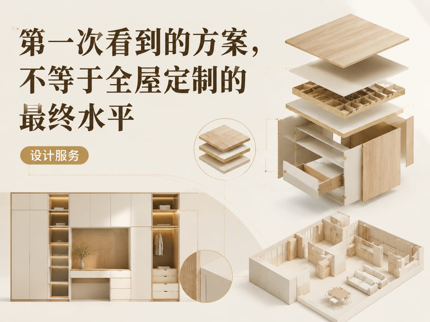 第一次看到的方案,不等于全屋定制的最终水平