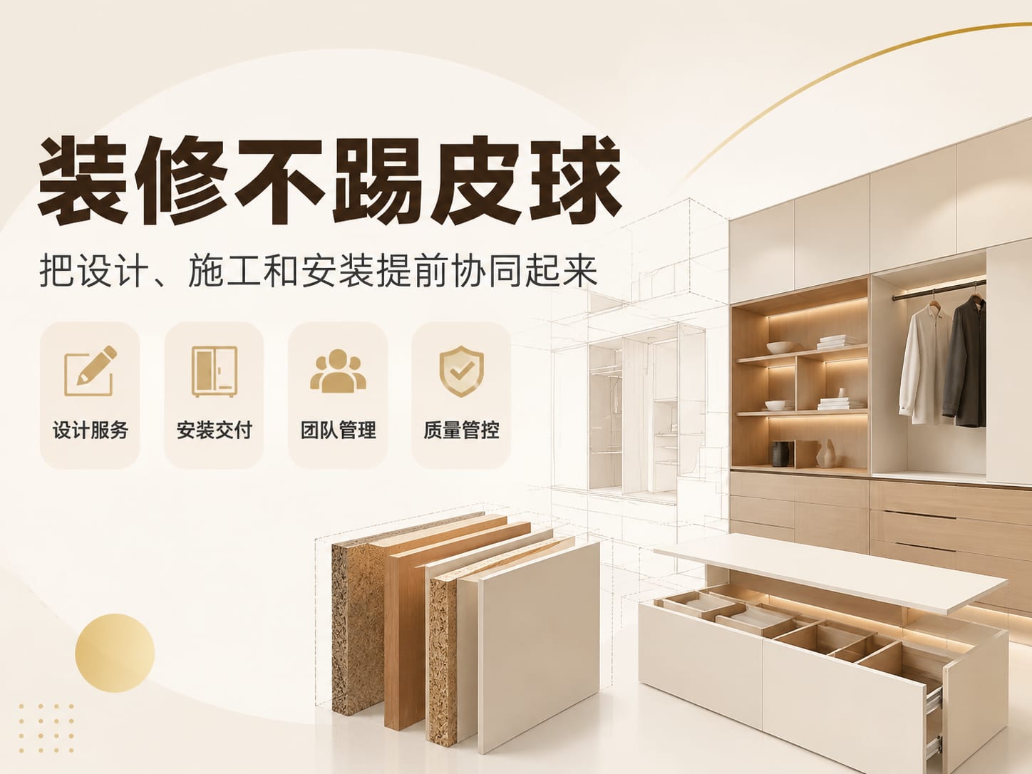 装修不踢皮球:把设计、施工和安装提前协同起来