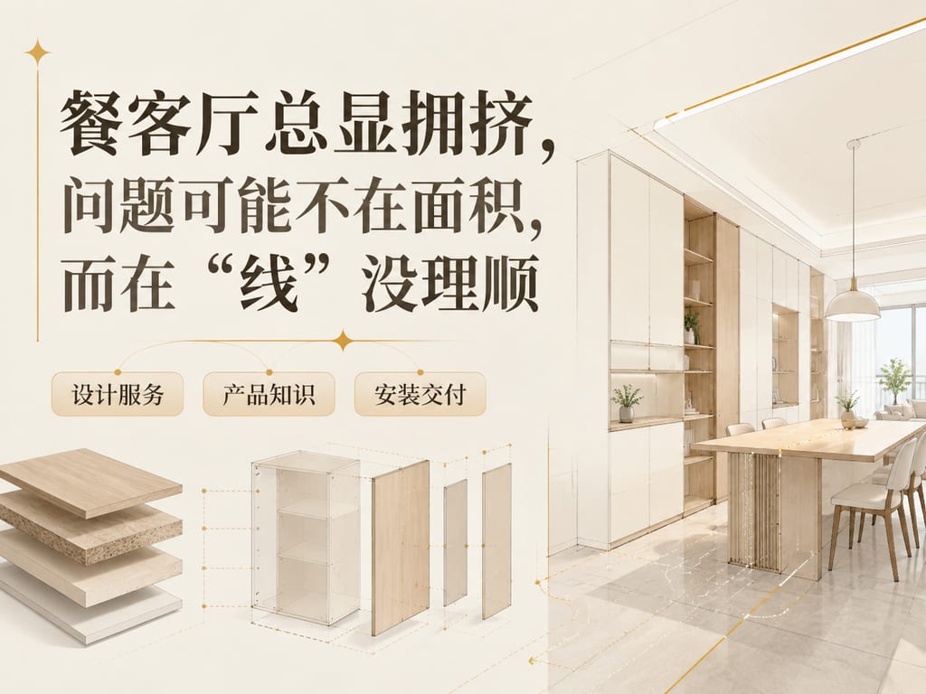 餐客厅总显拥挤，问题可能不在面积，而在“线”没理顺