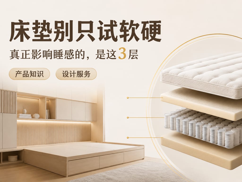 床垫别只试软硬：真正影响睡感的，是这3层