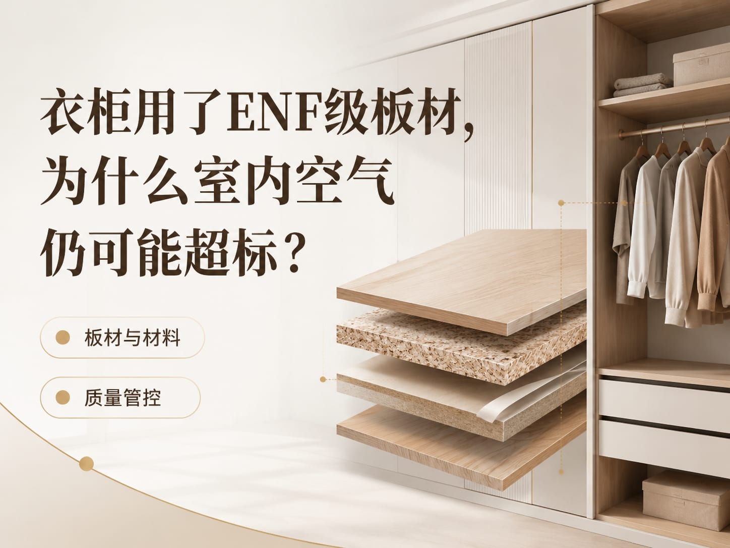 衣柜用了ENF级板材，为什么室内空气仍可能超标？