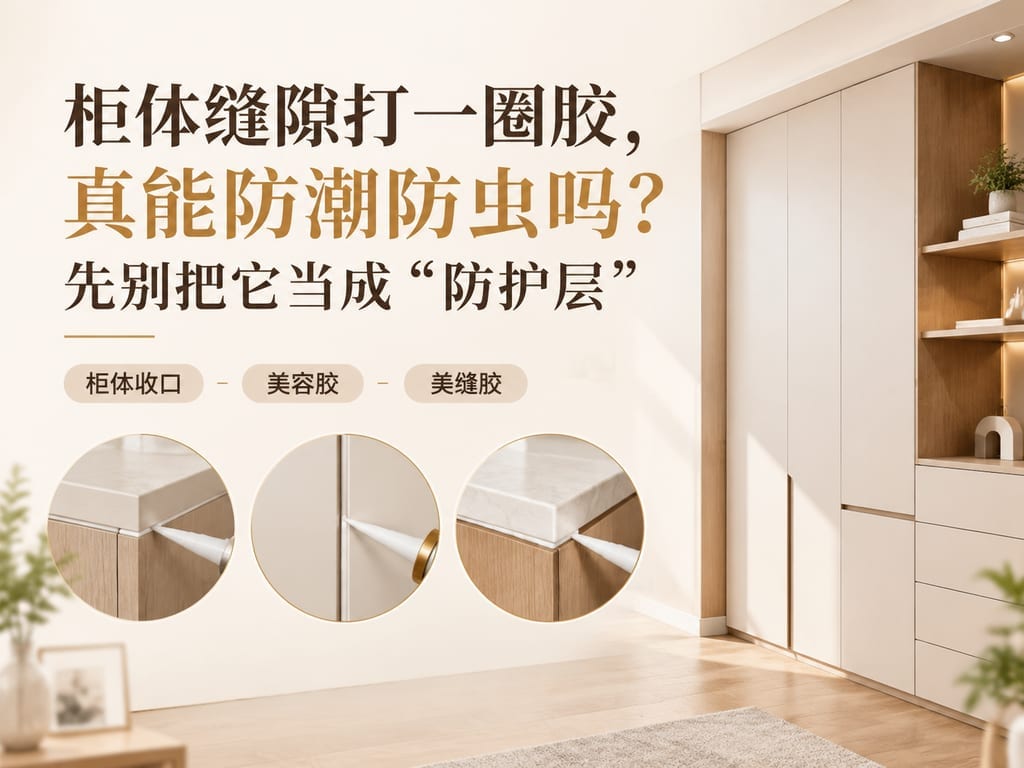 柜体缝隙打一圈胶,真能防潮防虫吗?先别把它当成“防护层”