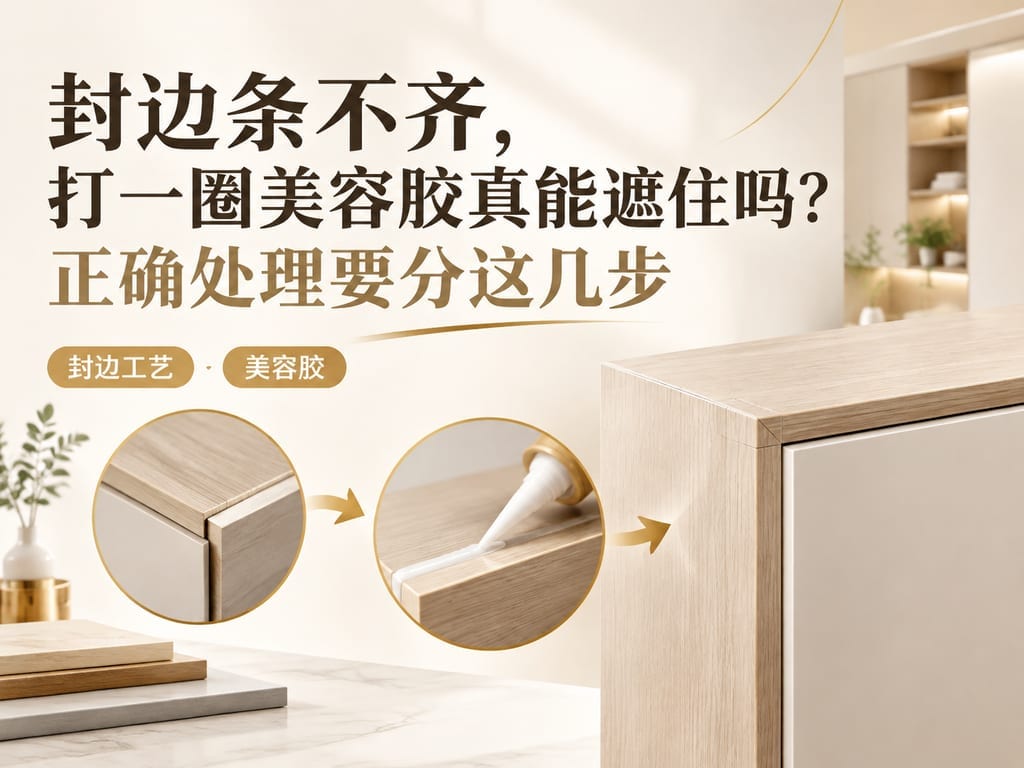封边条不齐,打一圈美容胶真能遮住吗?正确处理要分这几步