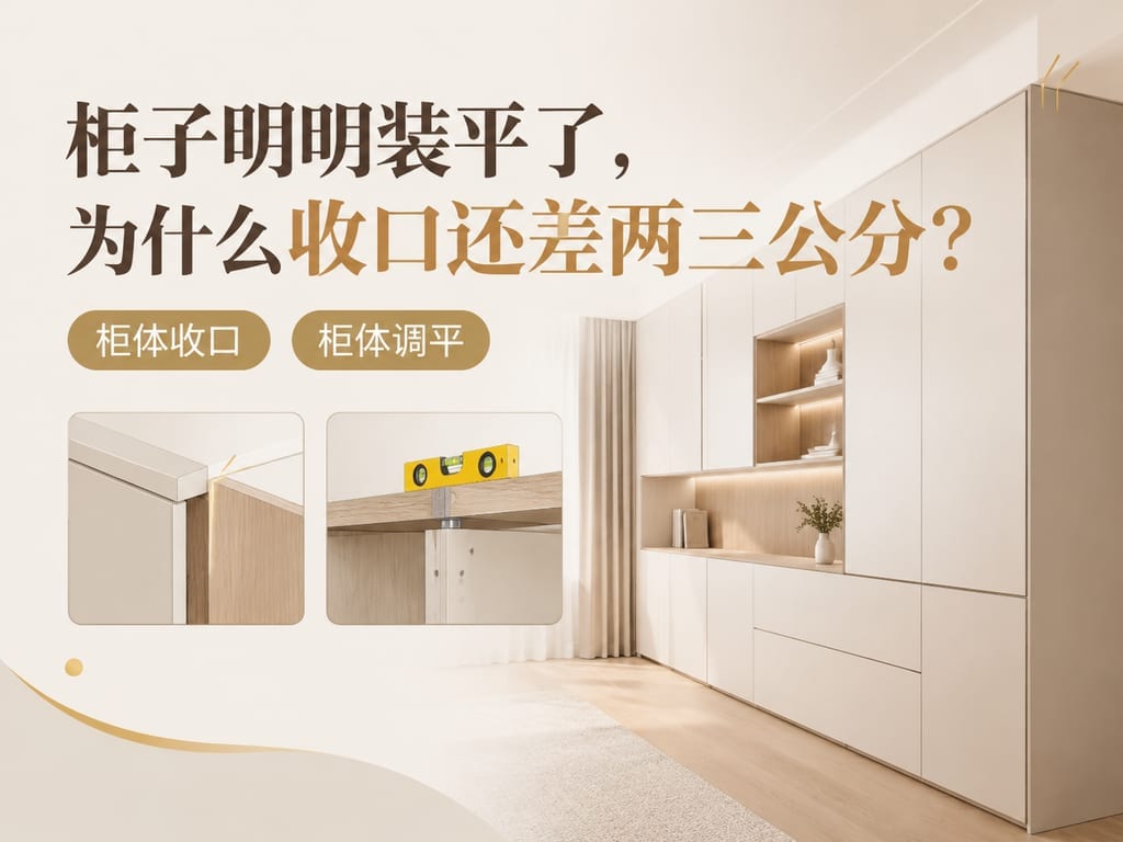 柜子明明装平了,为什么收口还差两三公分?
