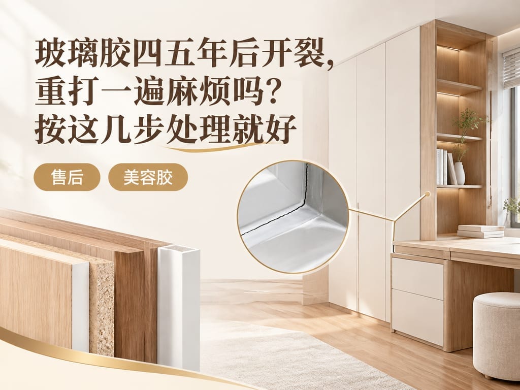 玻璃胶四五年后开裂,重打一遍麻烦吗?按这几步处理就好