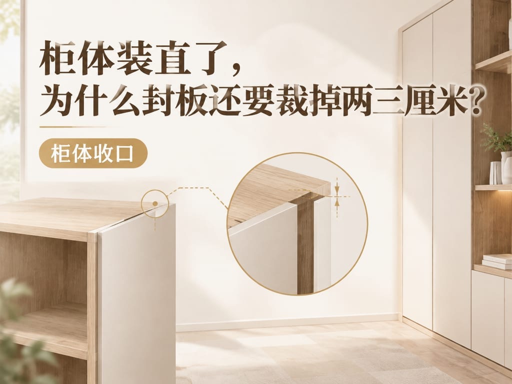柜体装直了,为什么封板还要裁掉两三厘米?