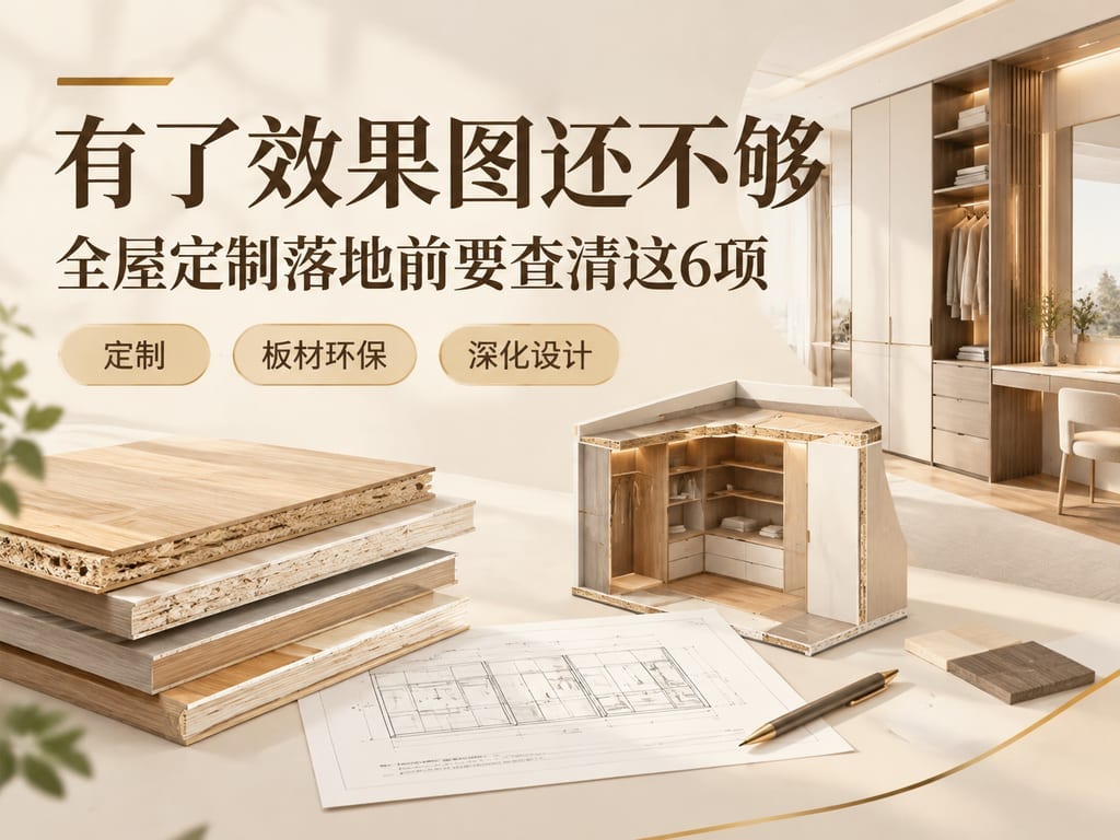 有了效果图还不够:全屋定制落地前要查清这6项