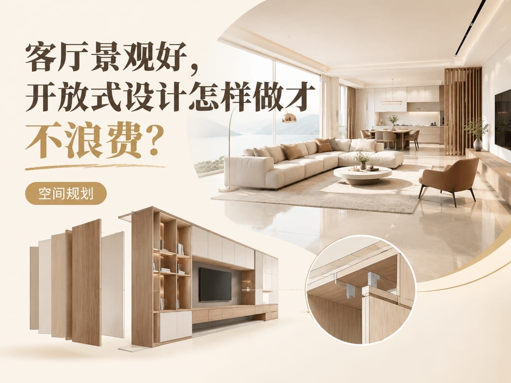 客厅景观好,开放式设计怎样做才不浪费?