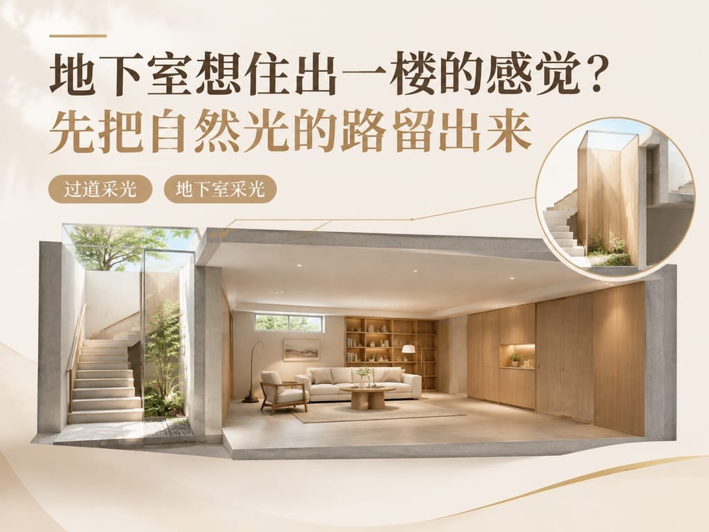 地下室想住出一楼的感觉？先把自然光的路留出来